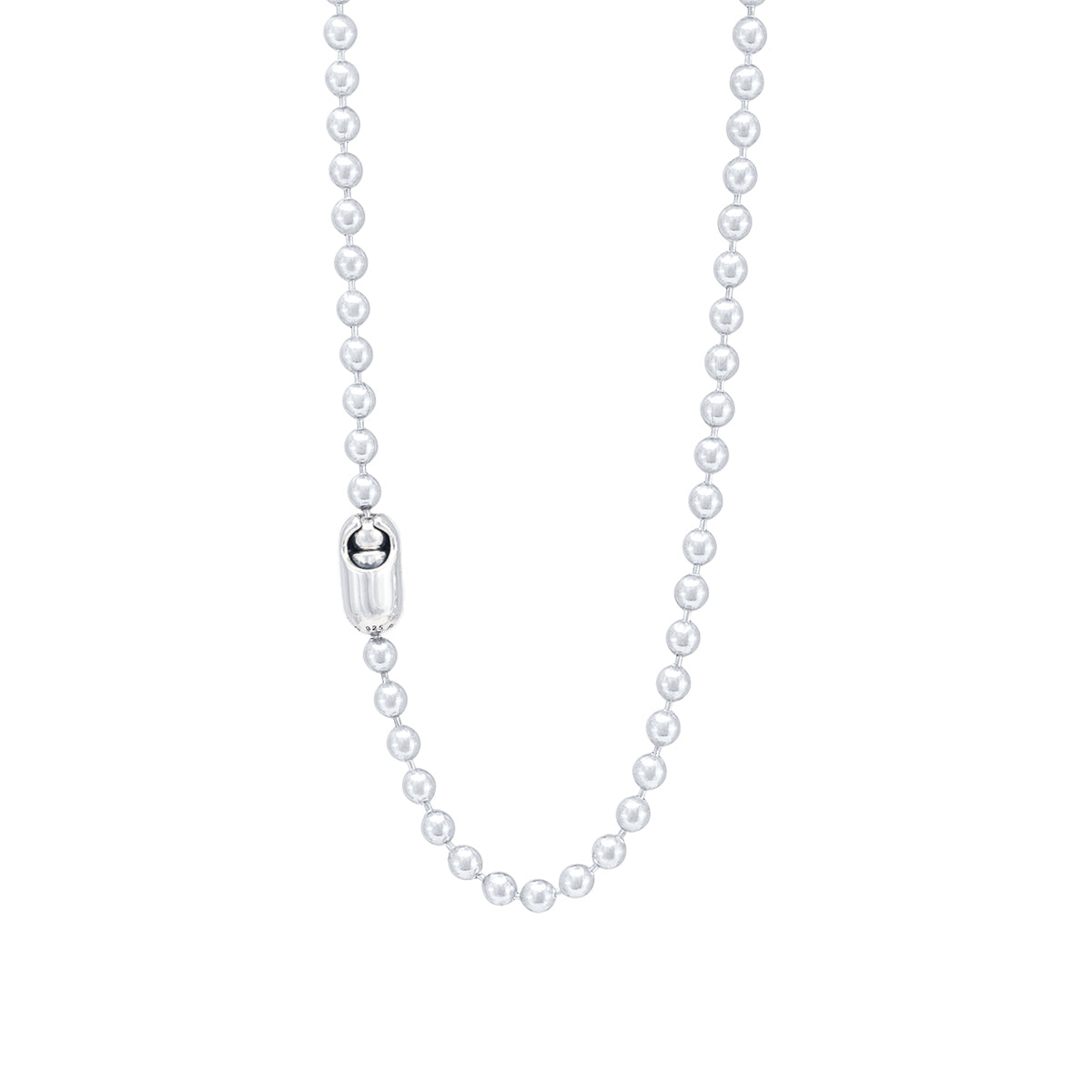 POP LOCK BALL CHAIN NECKLACE 21&quot; - TRIPLE CUTOUT