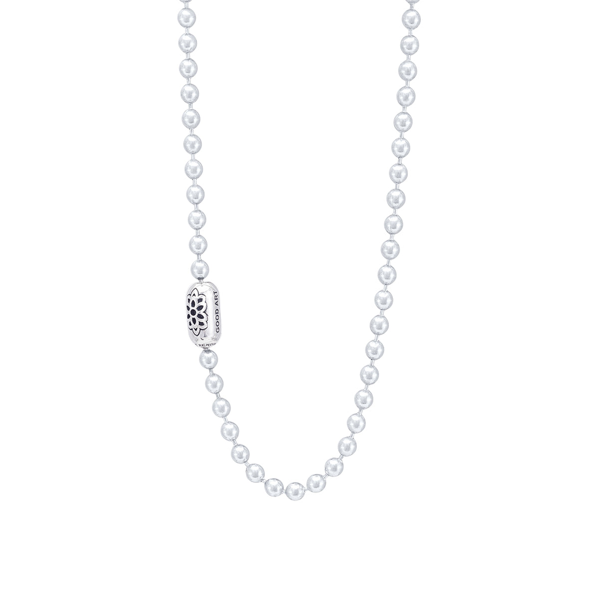 POP LOCK BALL CHAIN NECKLACE 24&quot; - TRIPLE CUTOUT