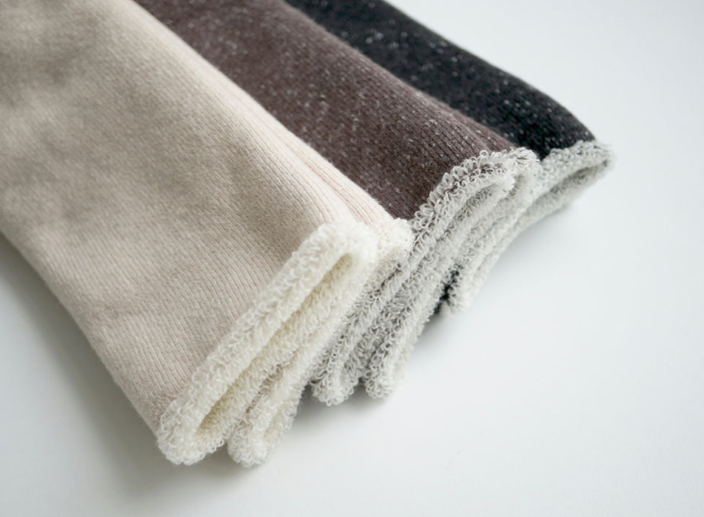 Cotton-Wool Pile Socks-Ecru