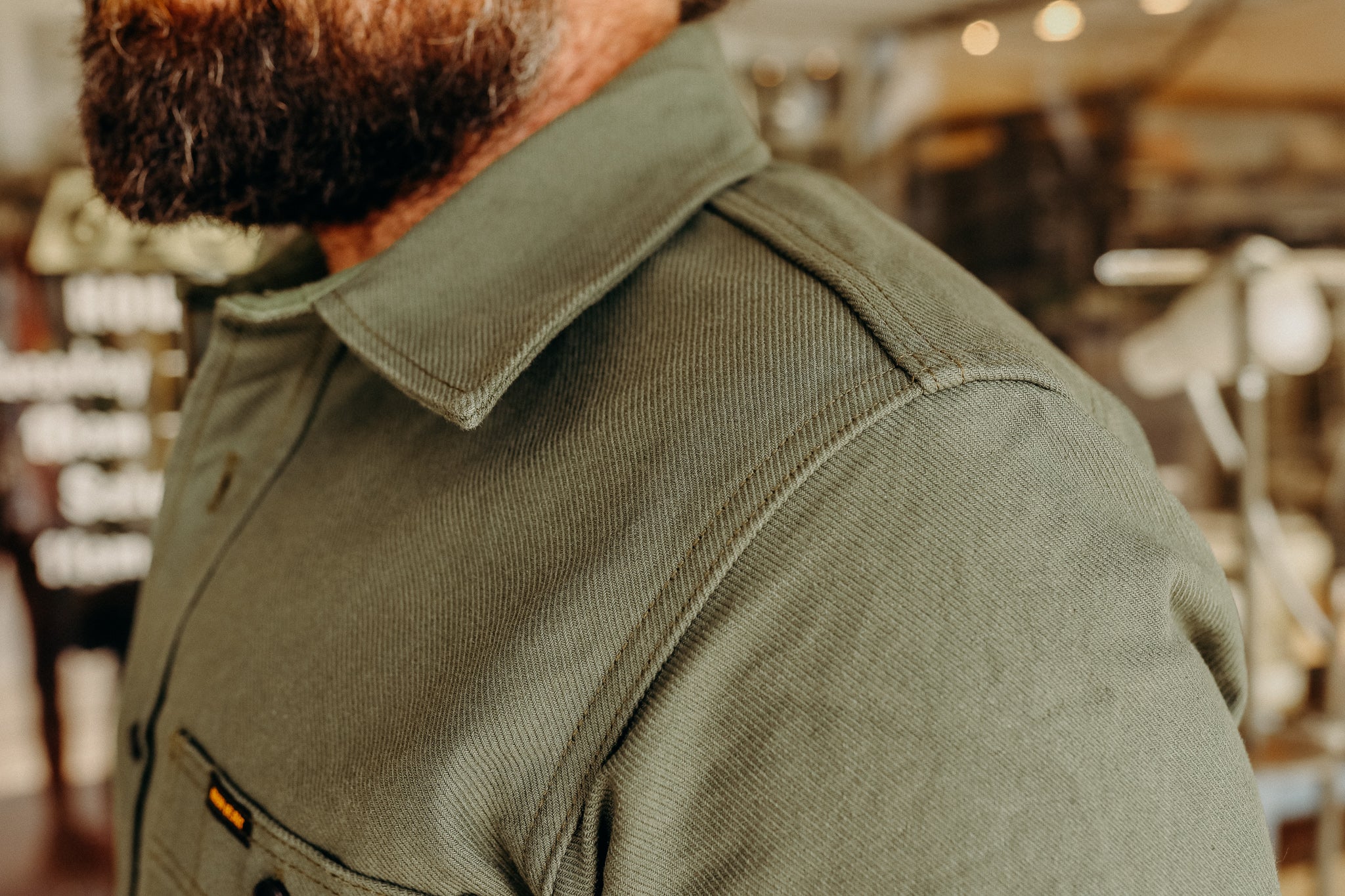 13oz Military Serge Work Shirt - Olive