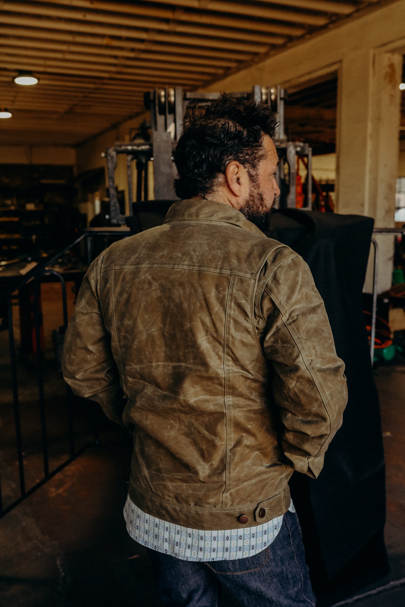 Riders Jacket Waxed Canvas Tobacoo