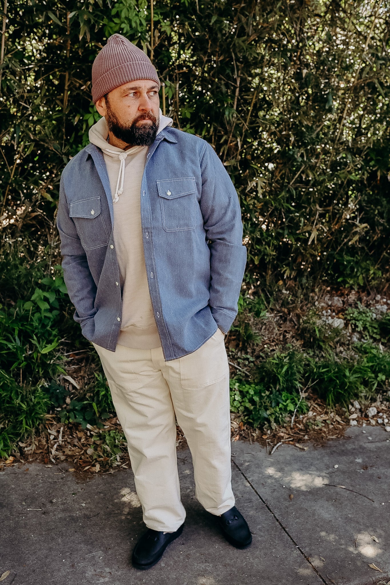 Crosscut Western- Cerulean Handloom Khadi Denim