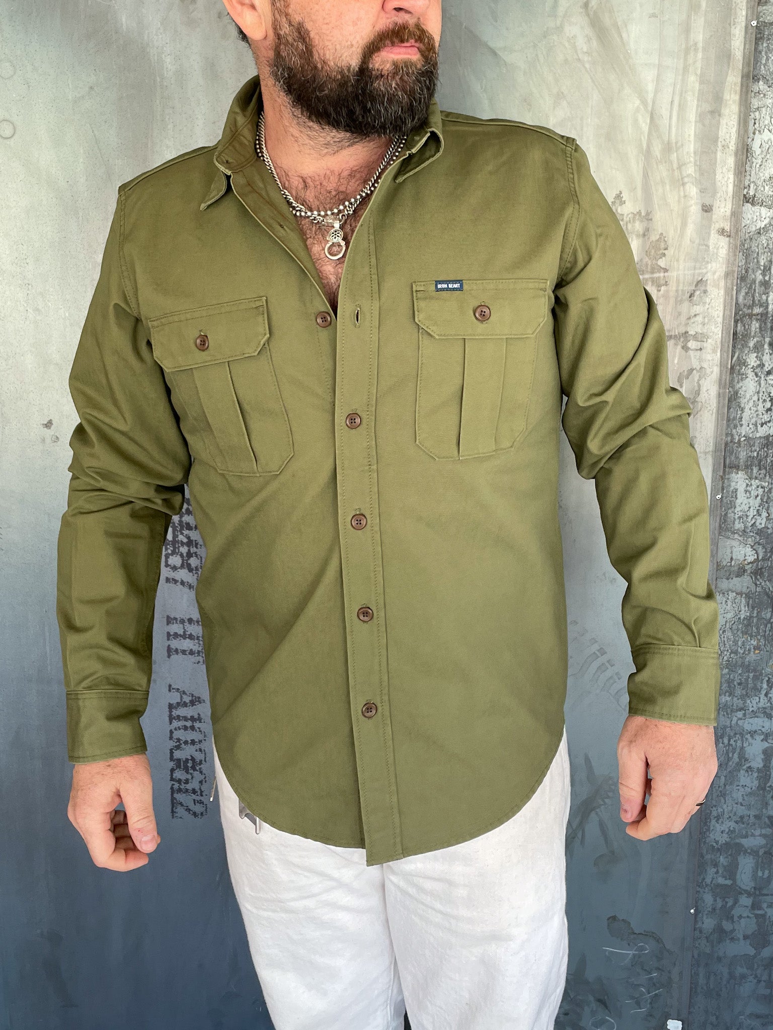 9oz Military Shirt - Olive Drab Green