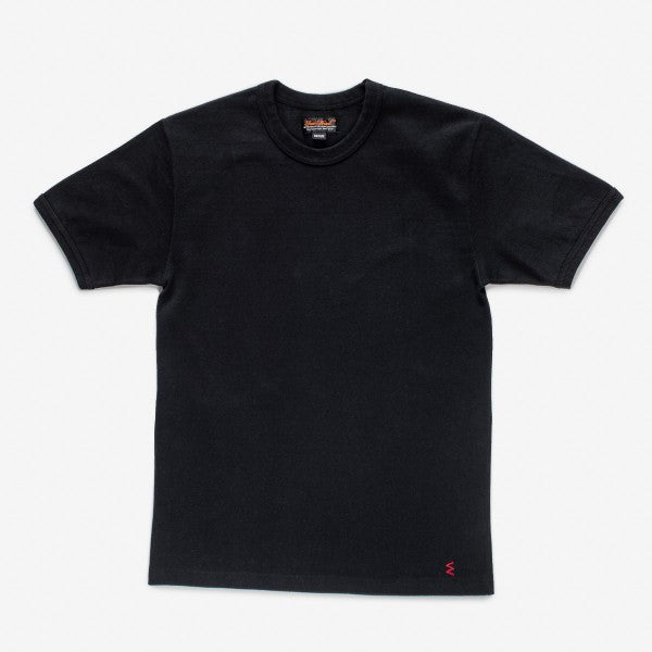 1600 11oz Black Cotton Knit Short Sleeved T Shirt
