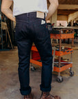 21oz Selvedge Denim Slim Cut Jeans - Superblack (Fades To Grey) IH-555S-SBG